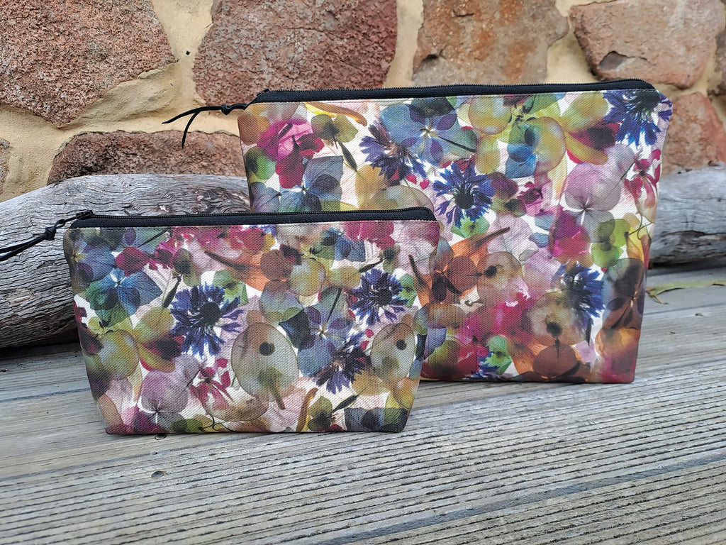 The Waratah Pouch - Petal Medley Fabric