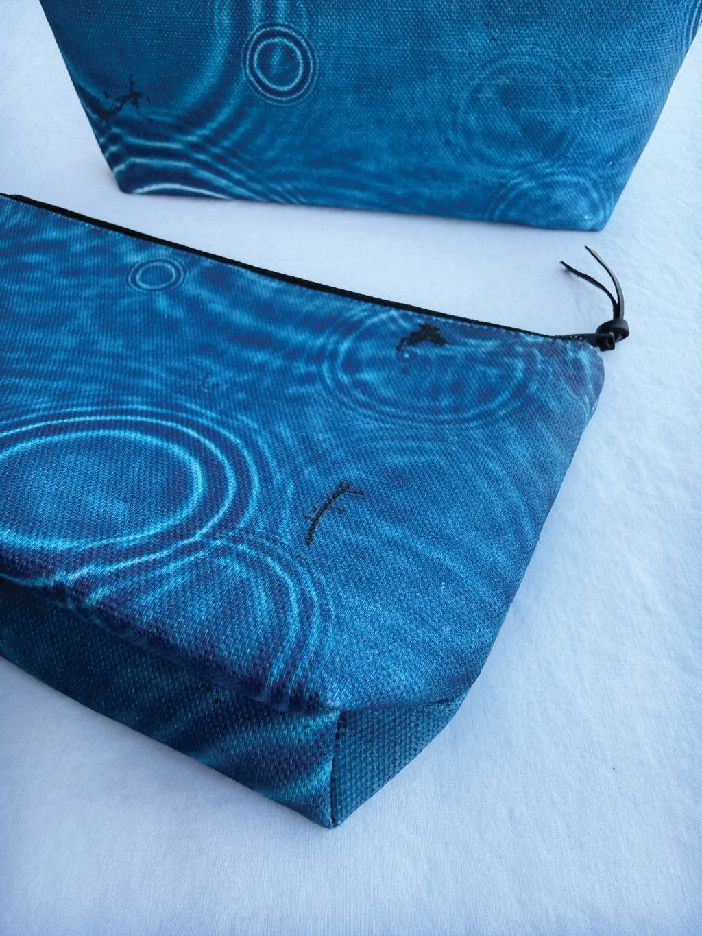 The Waratah Pouch - Cerulean Drops Fabric
