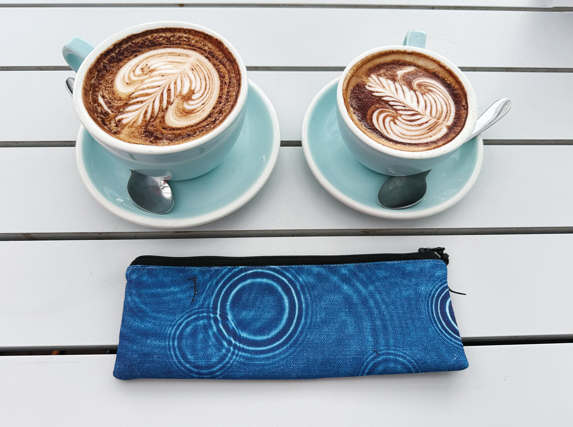 The Bruny Pouch - Cerulean Drops Fabric