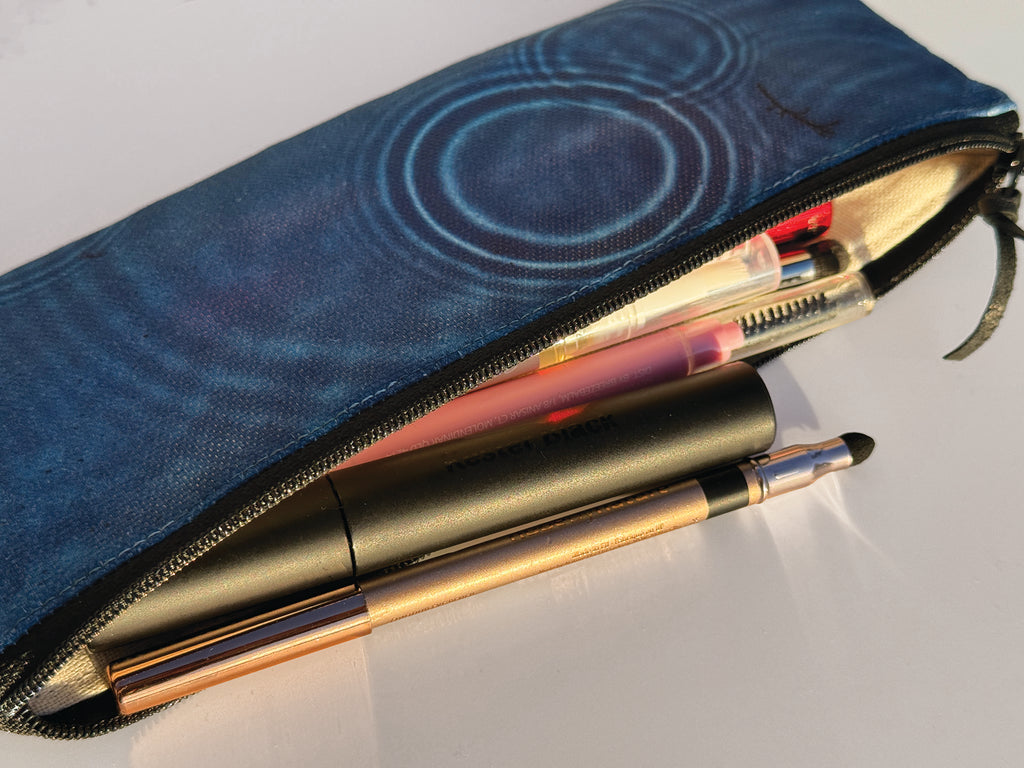 The Bruny Pouch - Cerulean Drops Fabric