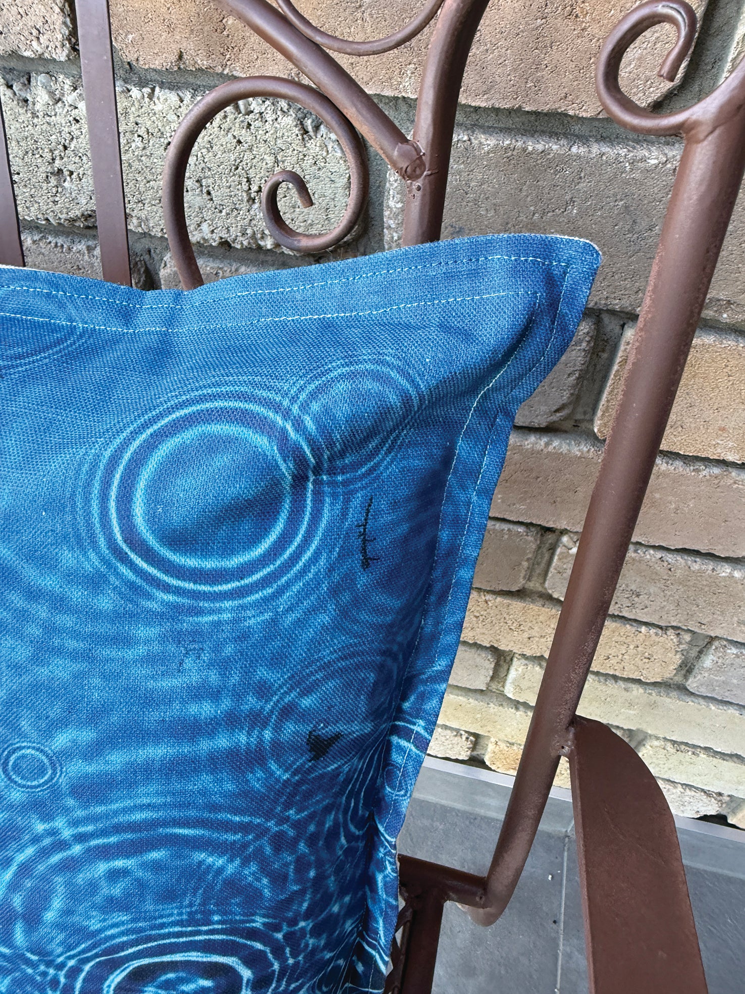 Cushion Cover- Cerulean Drops Fabric