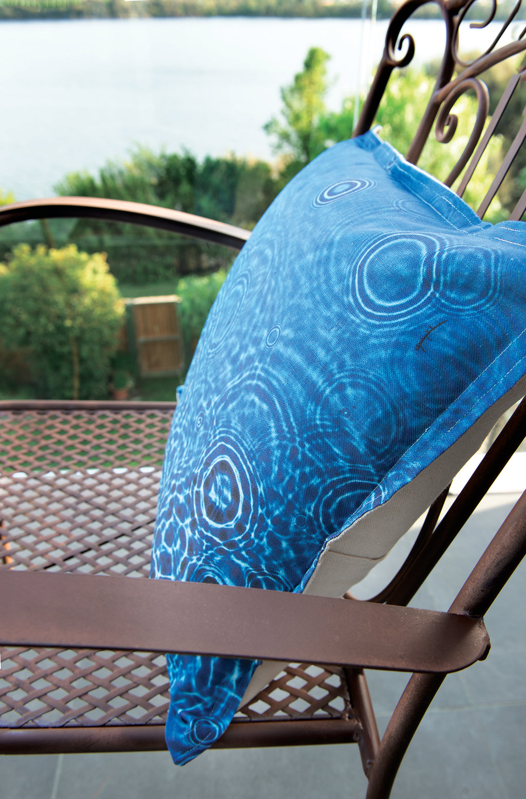 Cushion Cover- Cerulean Drops Fabric