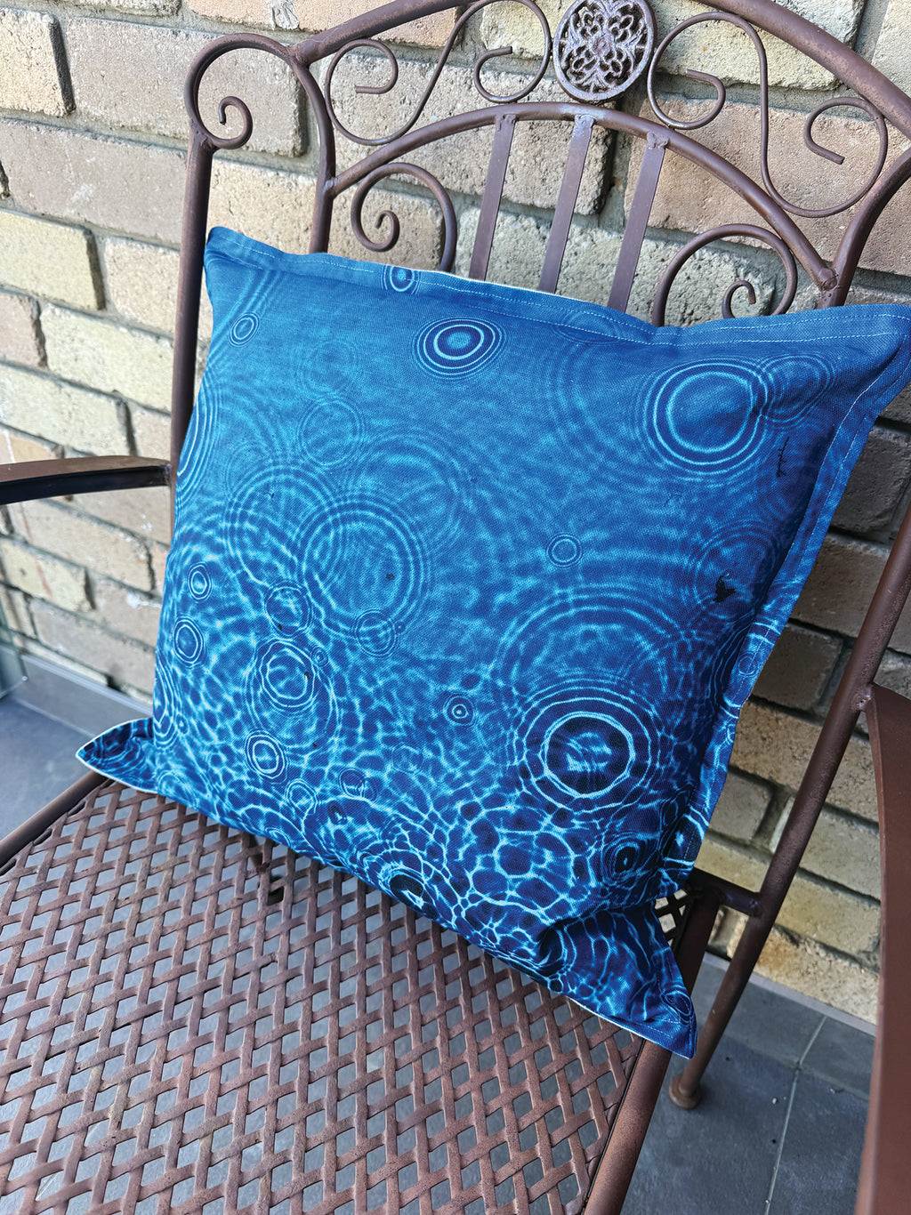 Cushion Cover- Cerulean Drops Fabric