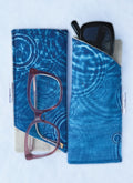 Slip-In Glasses Case - Cerulean Drops Fabric