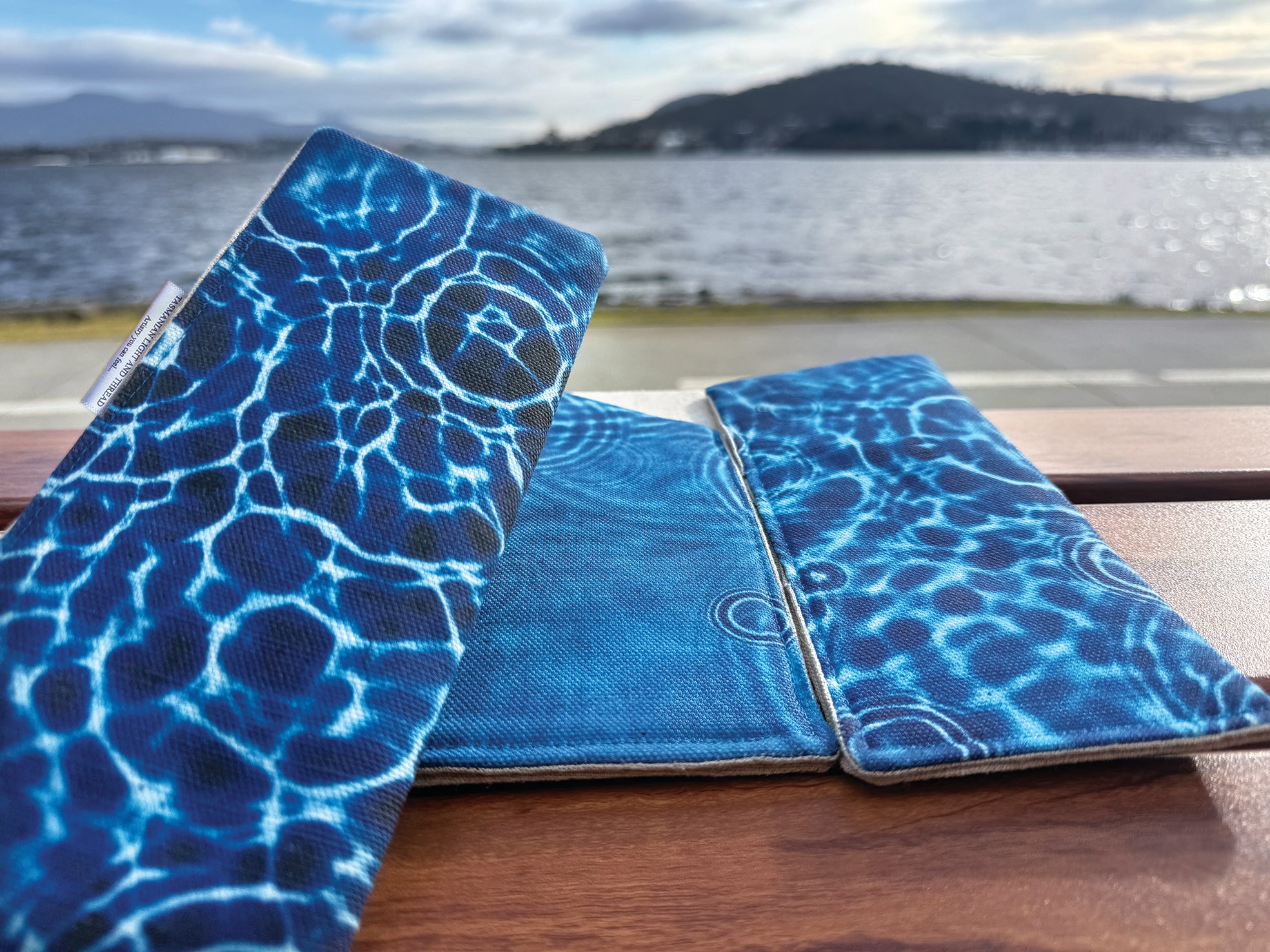 Slip-In Glasses Case - Cerulean Drops Fabric
