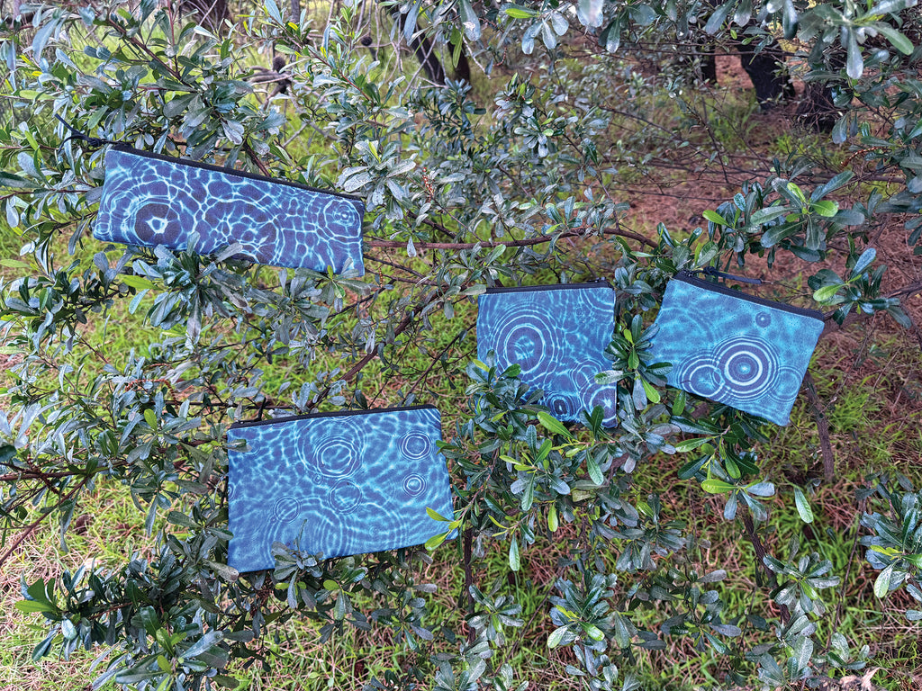 The Freycinet Pouch - Cerulean Drops Fabric