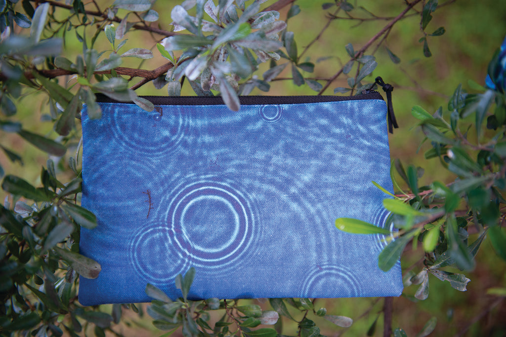 The Melaleuca Pouch - Cerulean Drops Fabric
