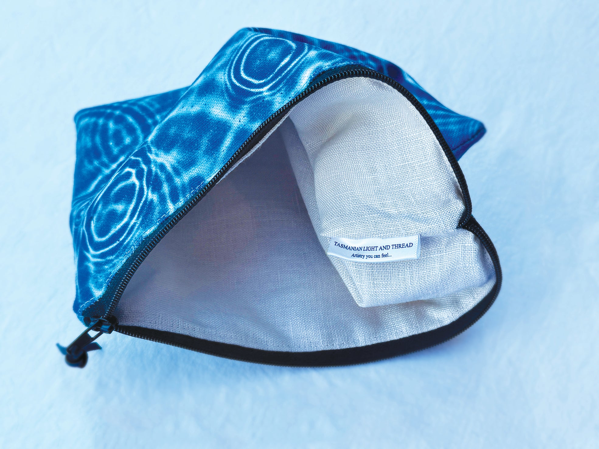 The Stanley Pouch - Cerulean Drops Fabric