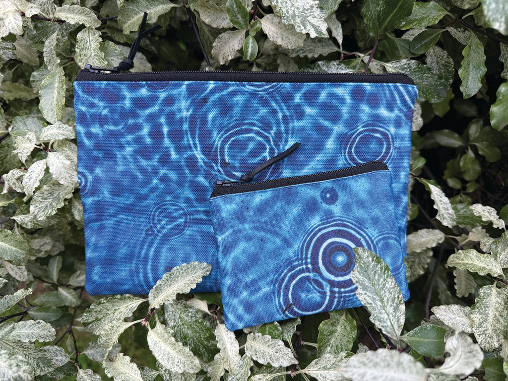 The Melaleuca Pouch - Cerulean Drops Fabric