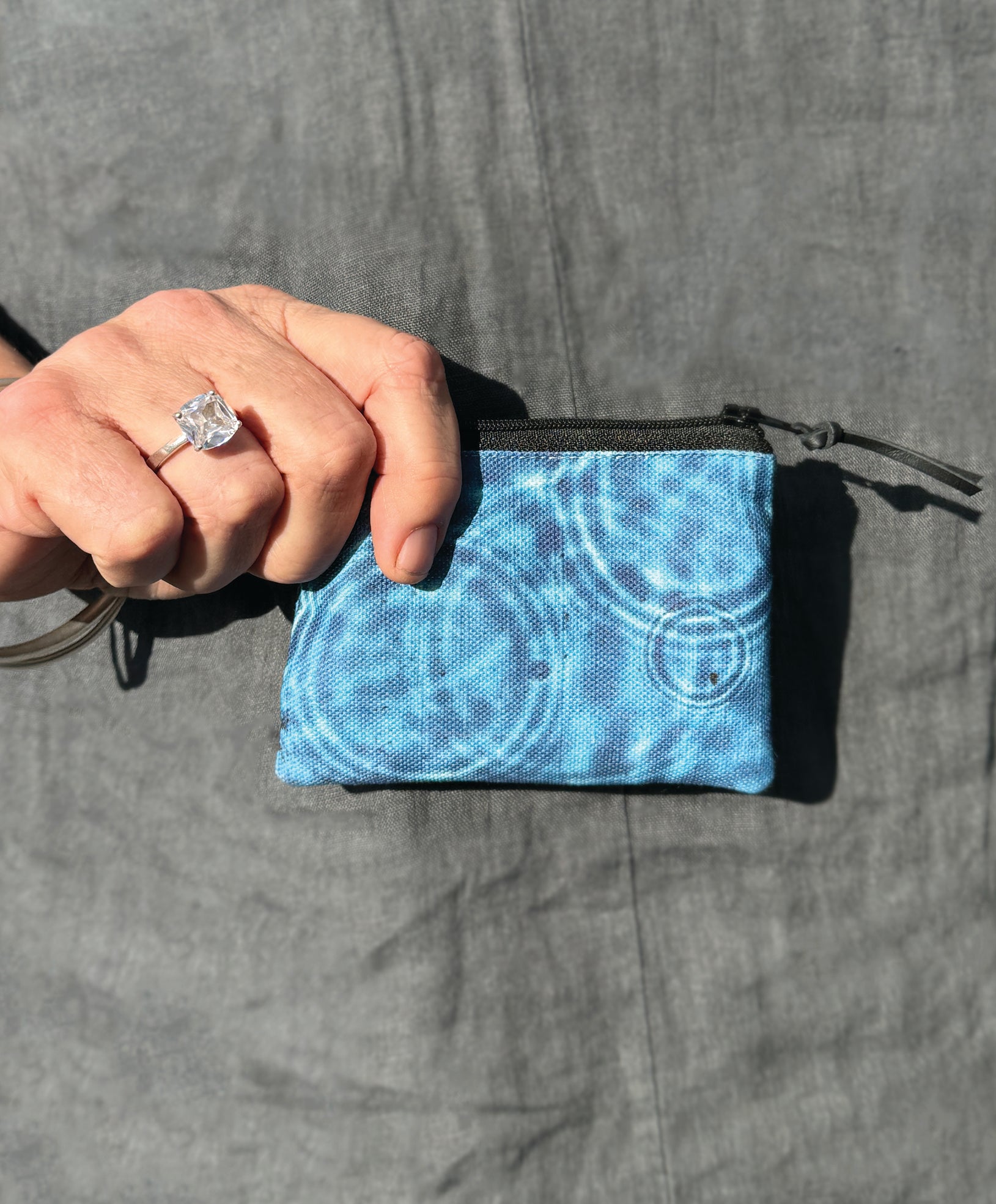 The Stanley Pouch - Cerulean Drops Fabric