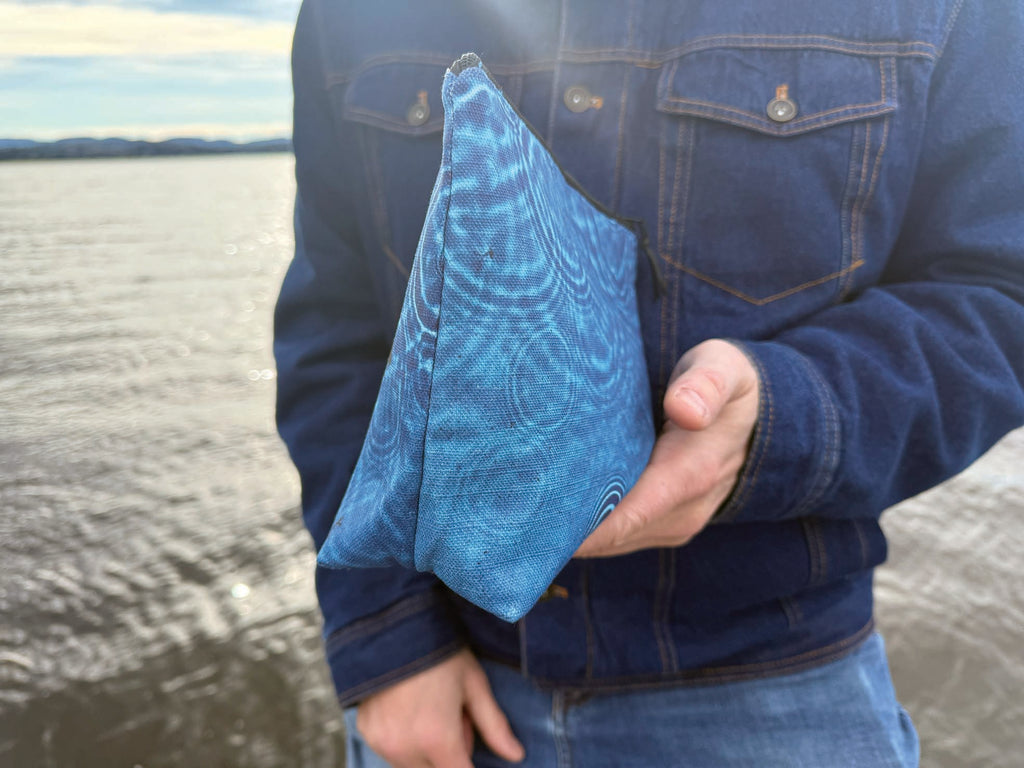 The Waratah Pouch - Cerulean Drops Fabric
