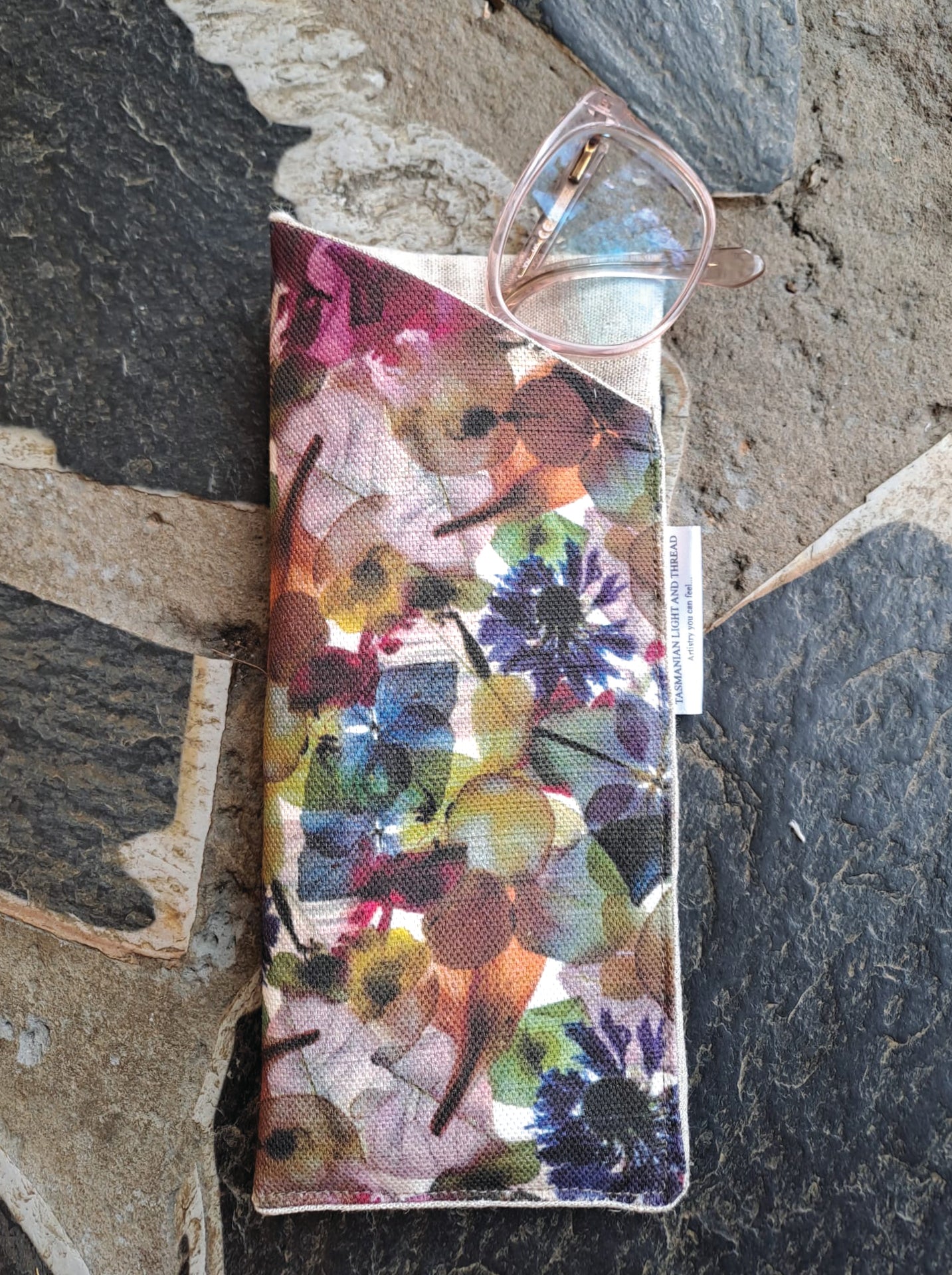 Slip-In Glasses Case - Petal Medley Fabric