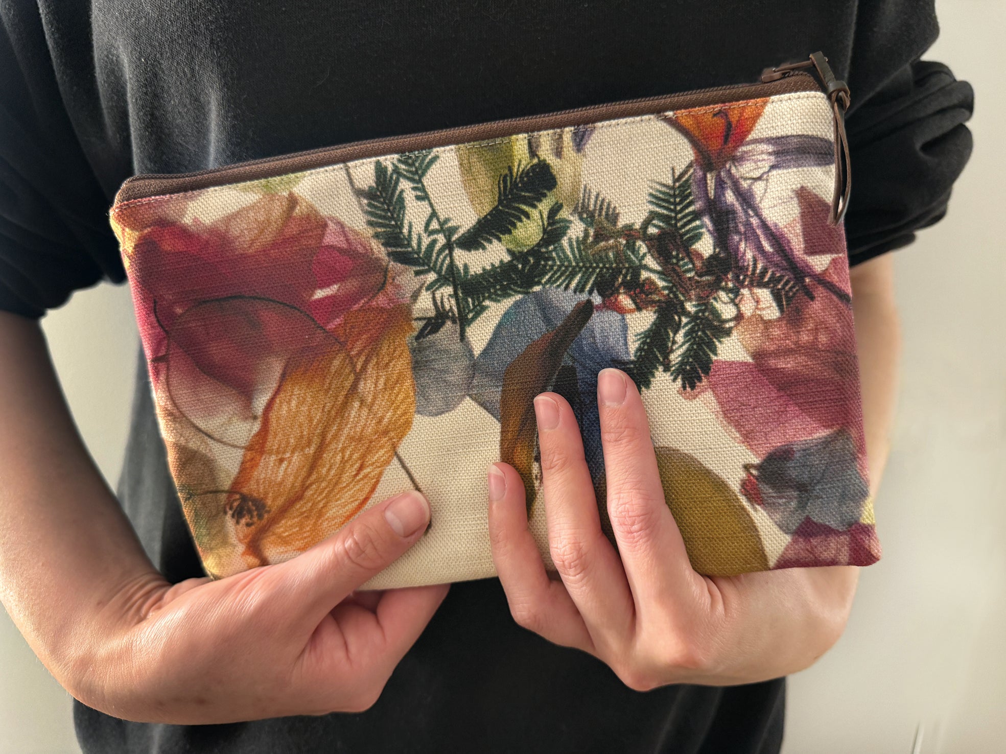 The Melaleuca Pouch - Floral Wreath Fabric