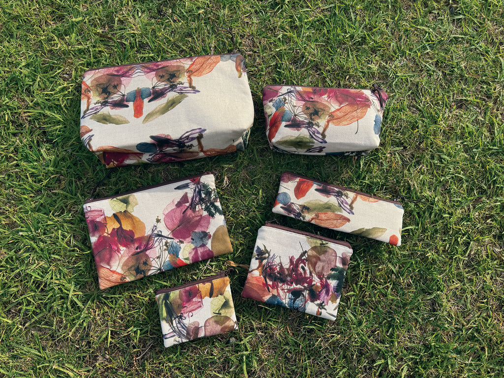 The Bicheno Pouch - Floral Wreath Design.
