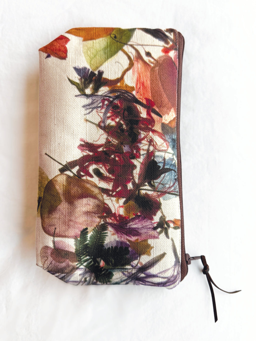 The Bicheno Pouch - Floral Wreath Design.