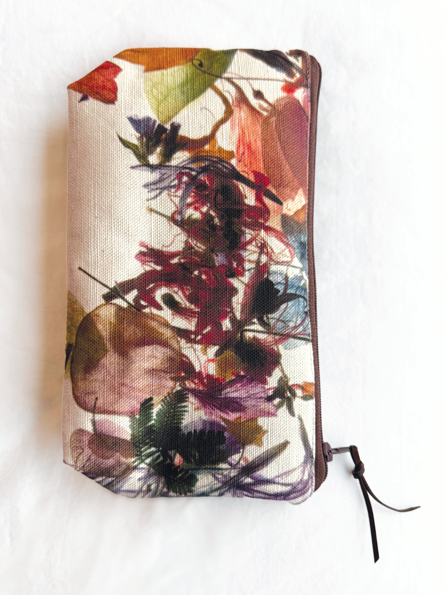 The Bicheno Pouch - Floral Wreath Design.