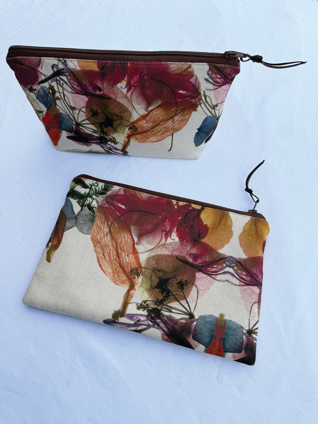 The Bicheno Pouch - Floral Wreath Design.