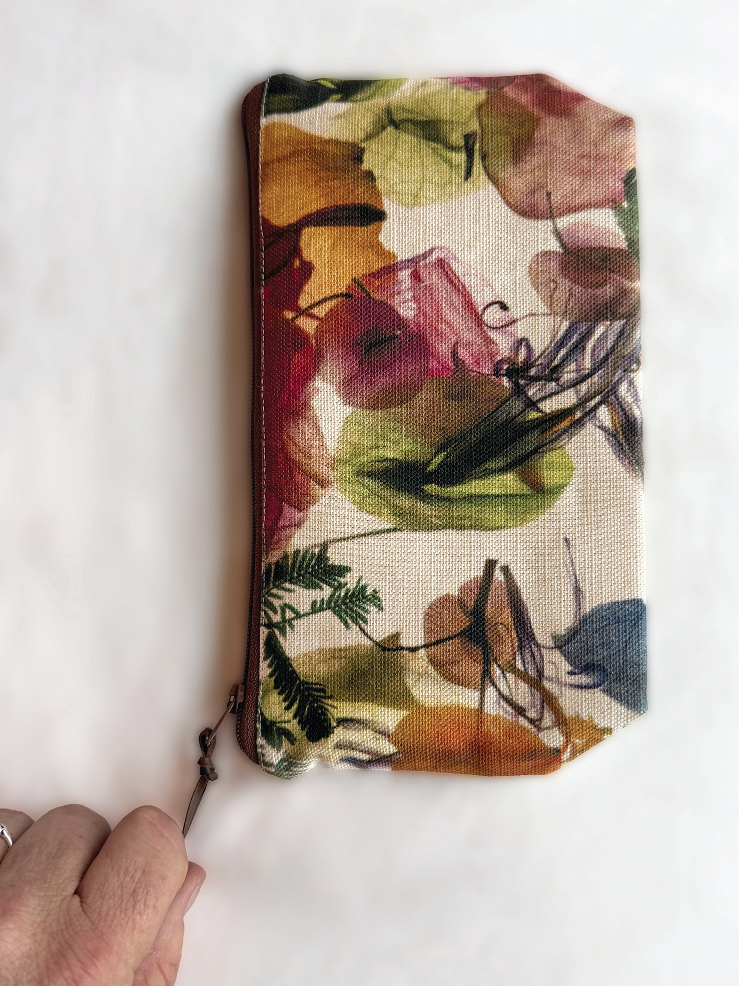 The Bicheno Pouch - Floral Wreath Design.