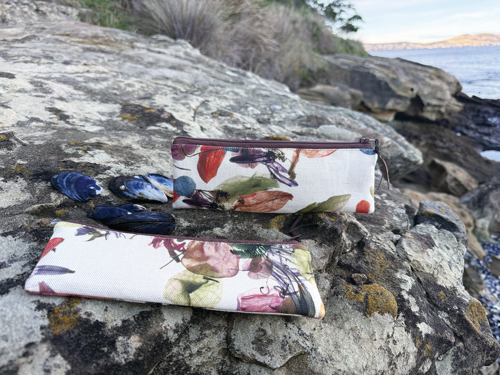 The Bruny Pouch - Floral Wreath Fabric