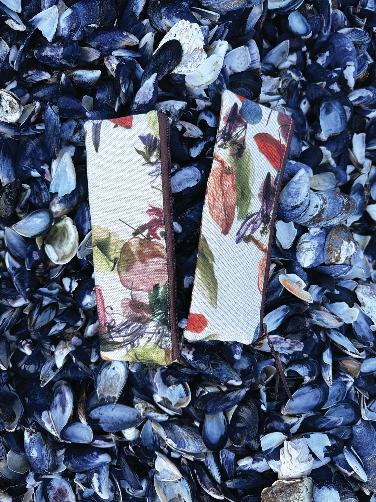 The Bruny Pouch - Floral Wreath Fabric
