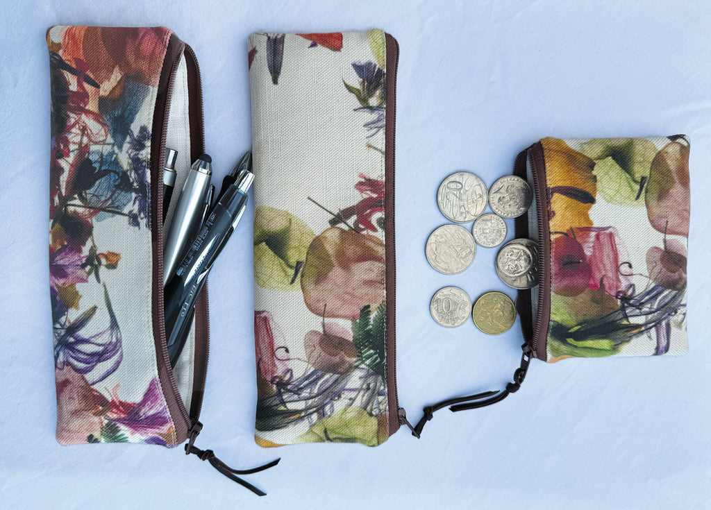 The Bruny Pouch - Floral Wreath Fabric