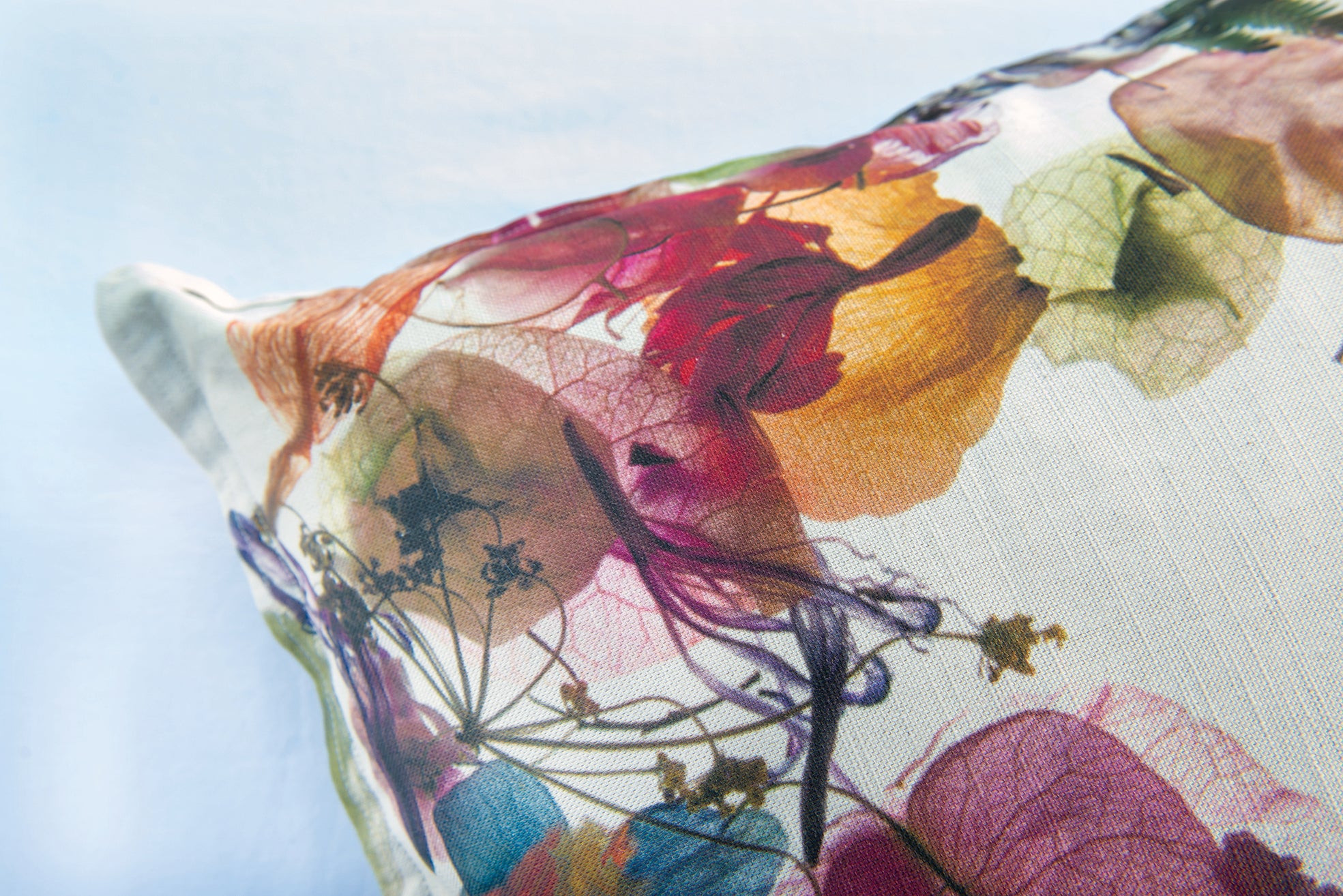 Cushion Cover - Floral Wreath Fabric