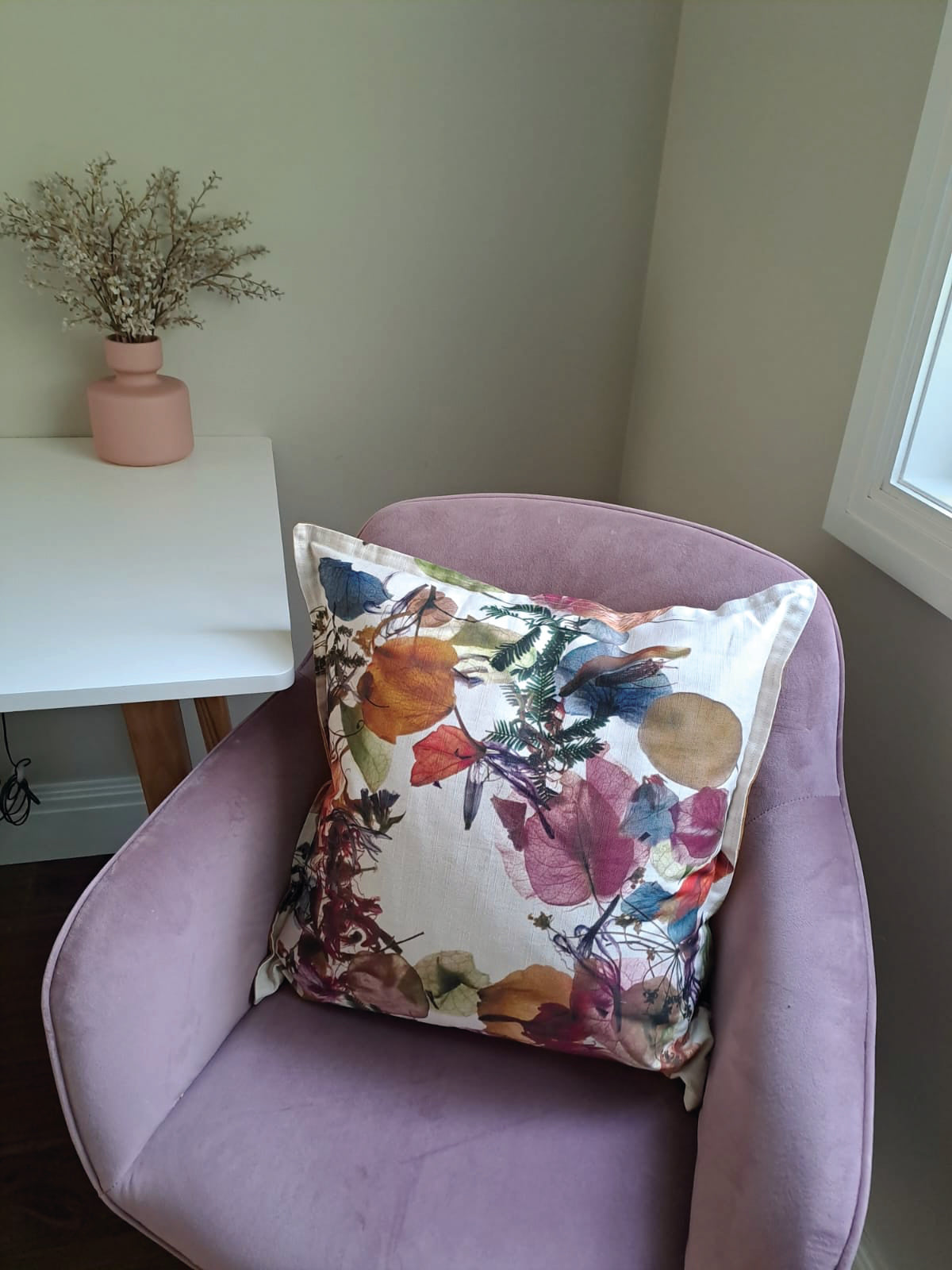 Cushion Cover - Floral Wreath Fabric