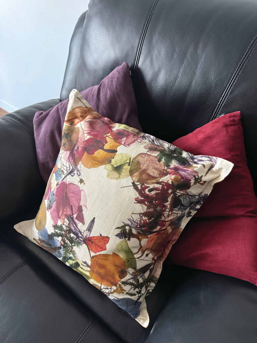 Cushion Cover - Floral Wreath Fabric