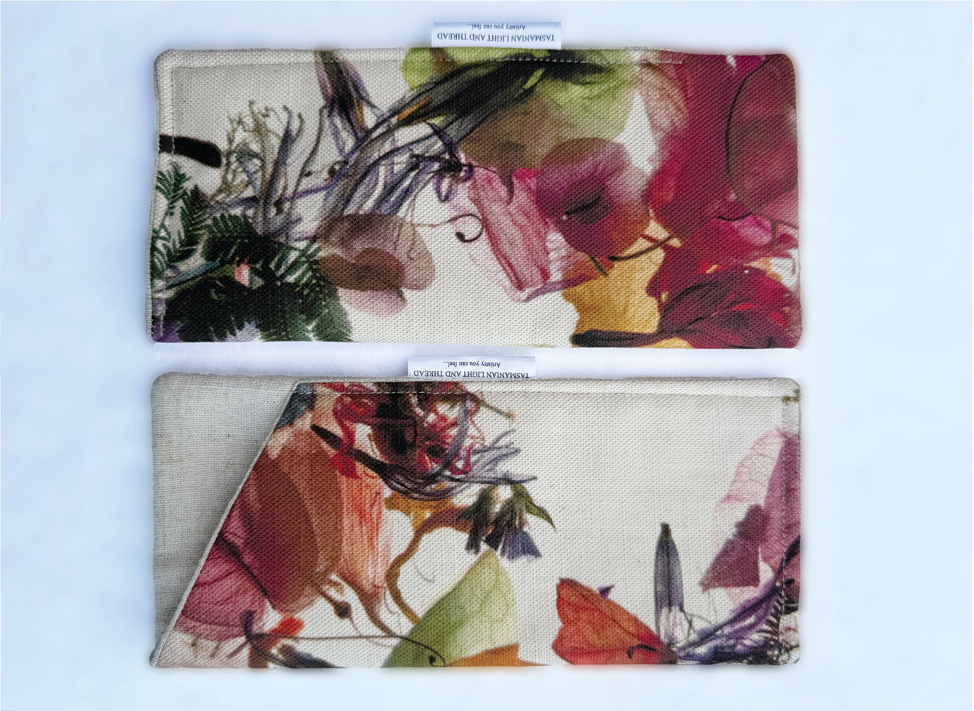 Slip-In Glasses Case - Floral Wreath Fabric