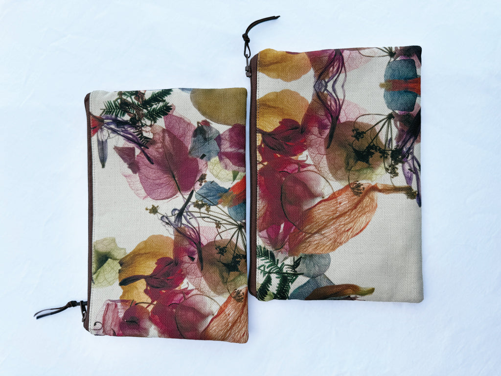The Freycinet Pouch - Floral Wreath Fabric