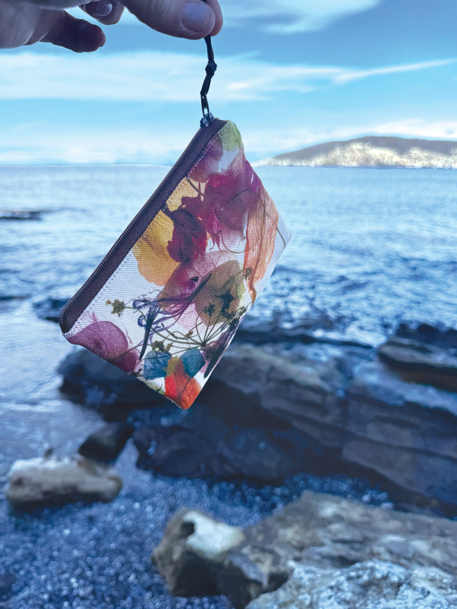 The Freycinet Pouch - Floral Wreath Fabric