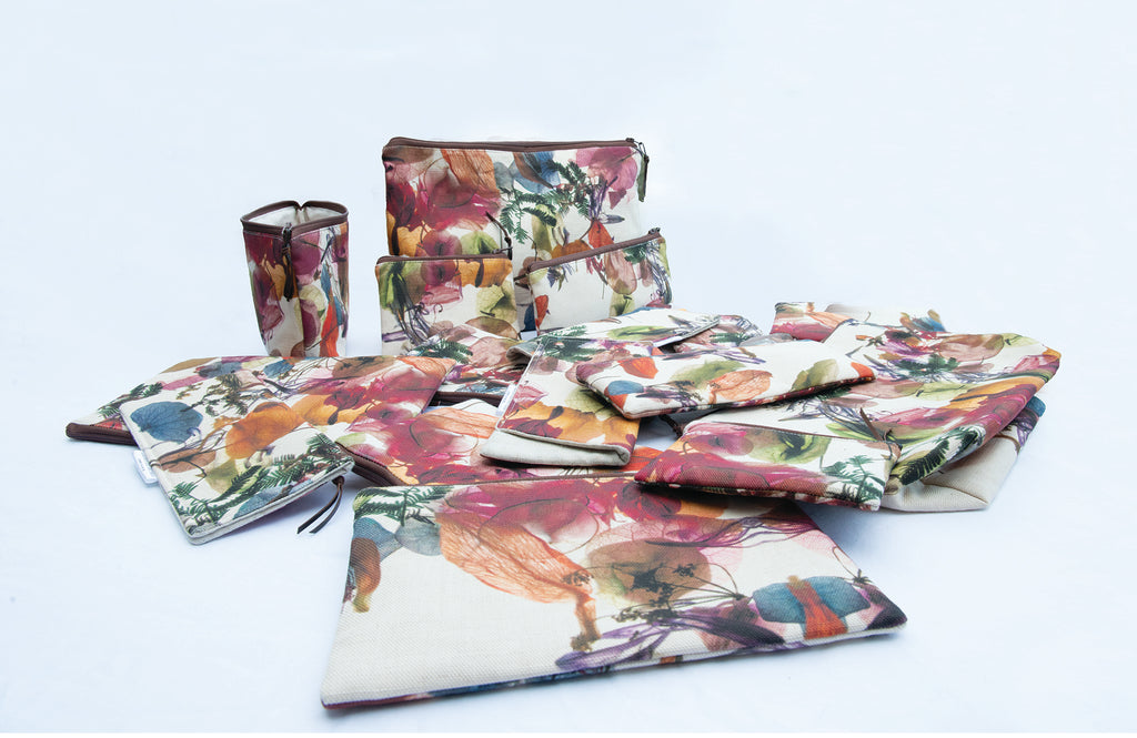 The Waratah Pouch - Floral Wreath Fabric