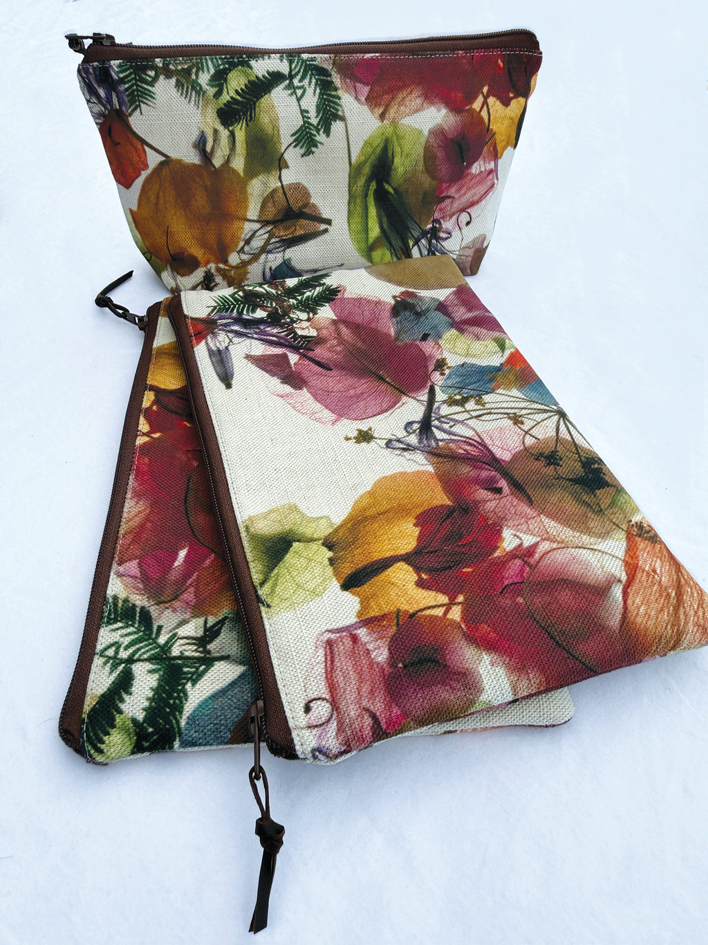 The Melaleuca Pouch - Floral Wreath Fabric