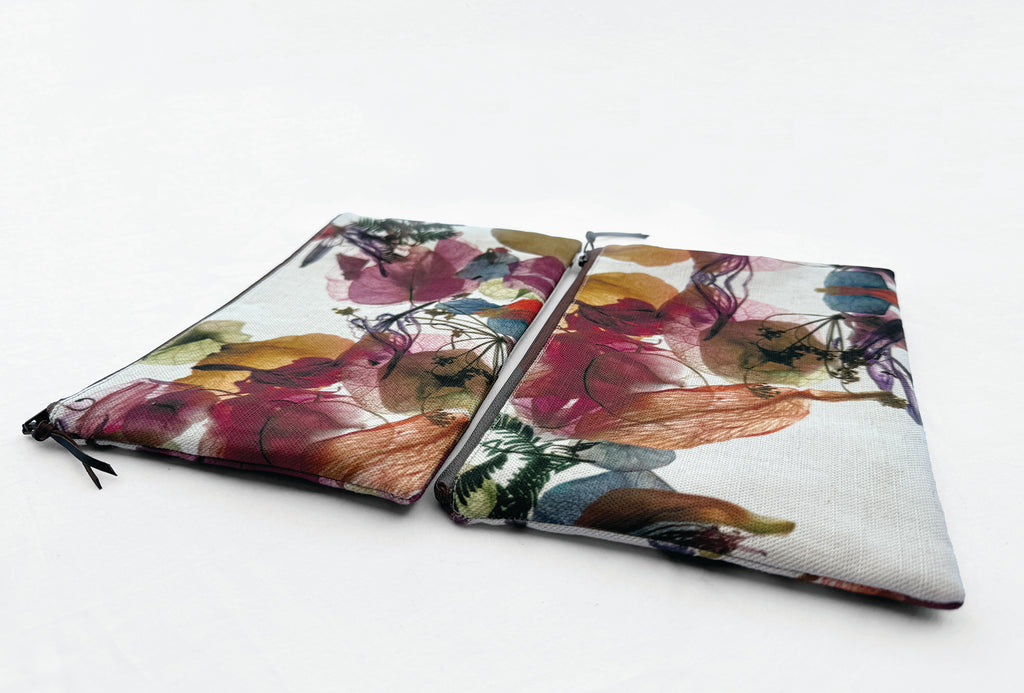 The Melaleuca Pouch - Floral Wreath Fabric