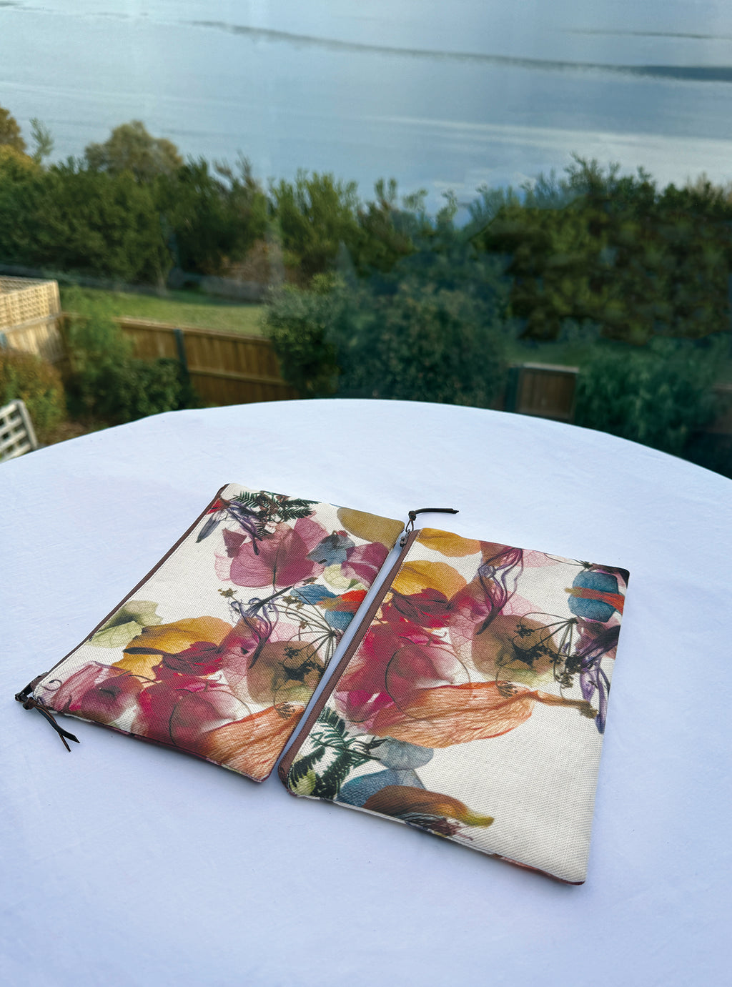 The Melaleuca Pouch - Floral Wreath Fabric