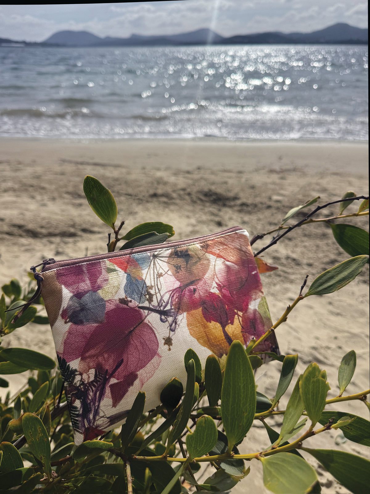The Melaleuca Pouch - Floral Wreath Fabric