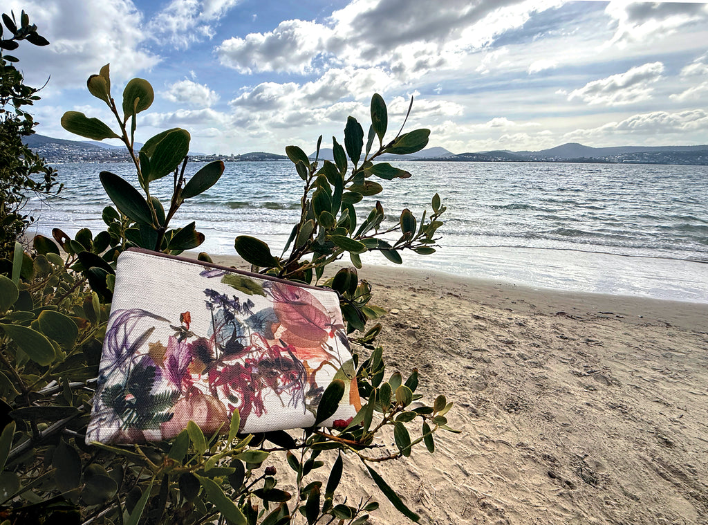 The Melaleuca Pouch - Floral Wreath Fabric
