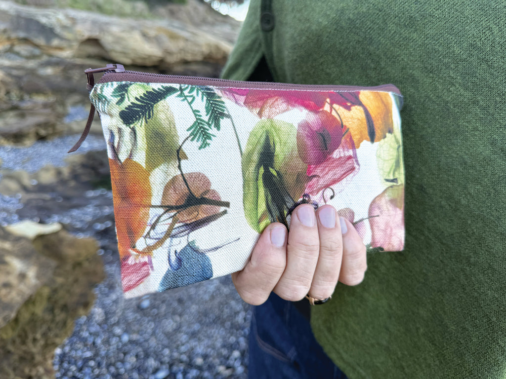 The Melaleuca Pouch - Floral Wreath Fabric