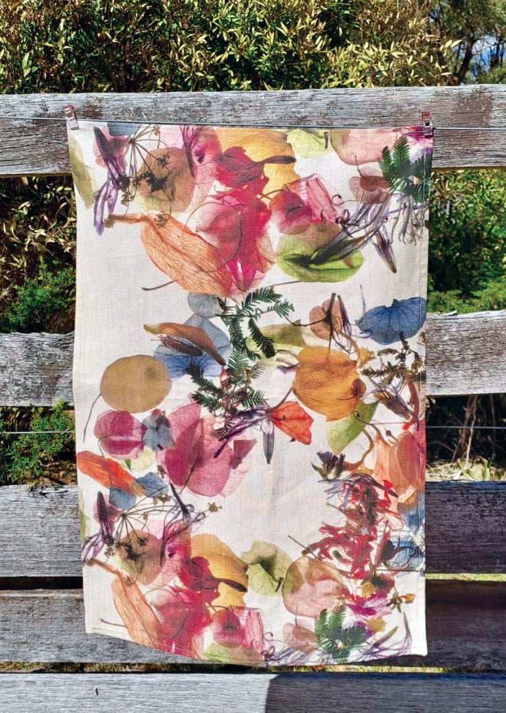 Tea Towel - Floral Wreath
