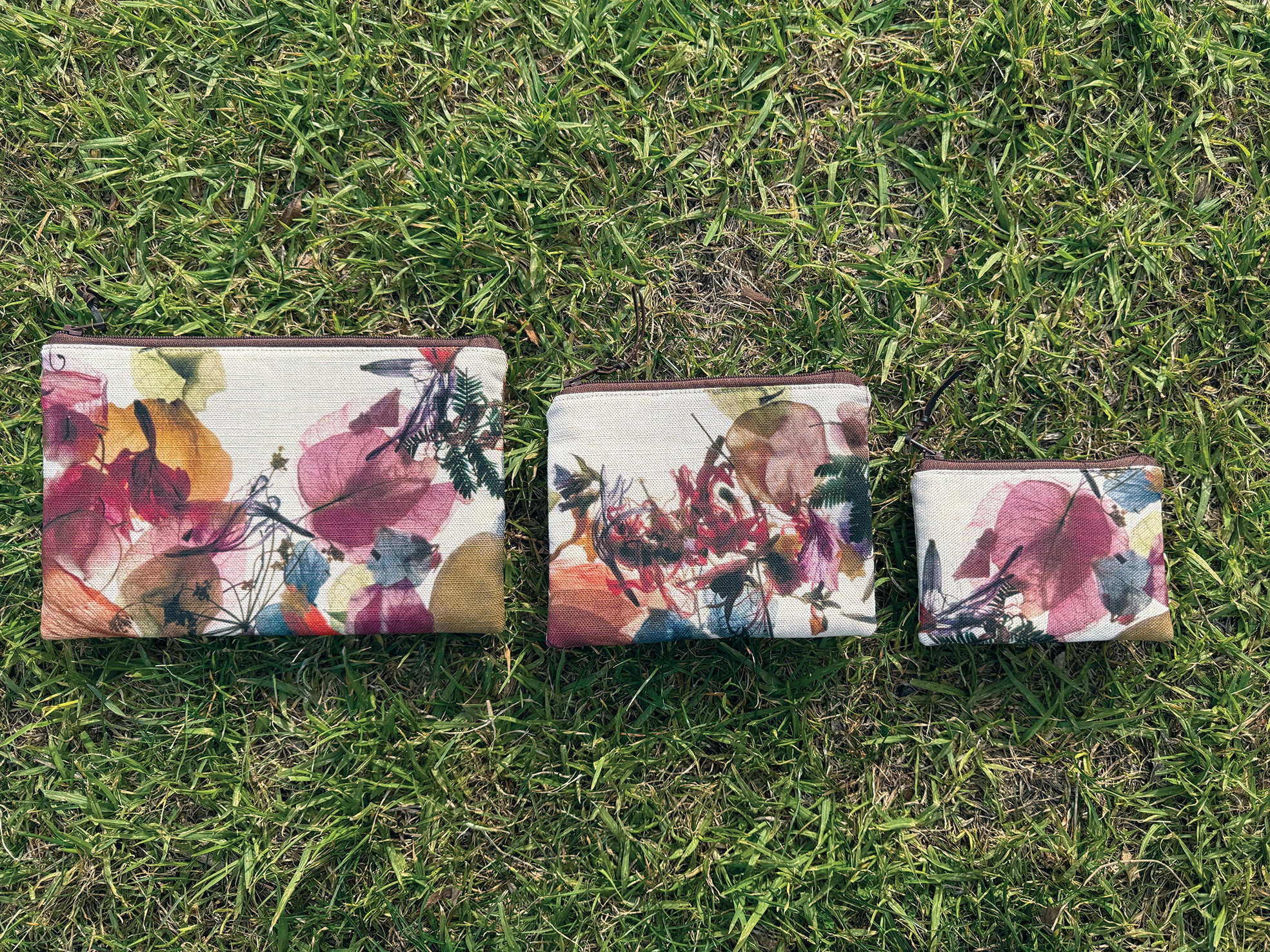 The Freycinet Pouch - Floral Wreath Fabric