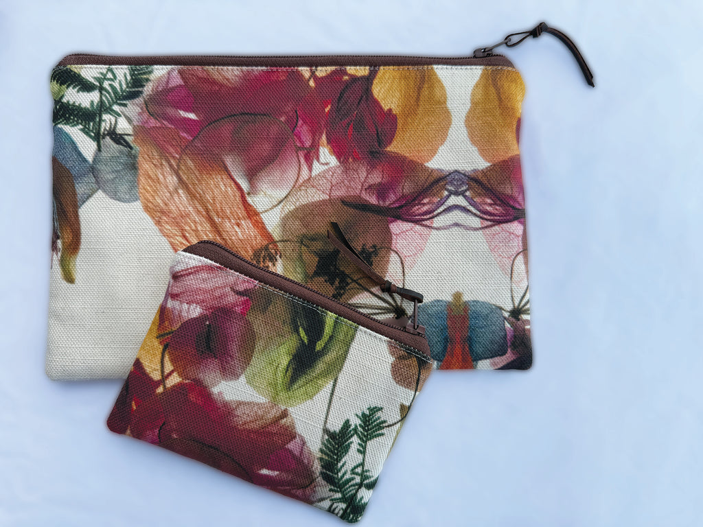 The Melaleuca Pouch - Floral Wreath Fabric
