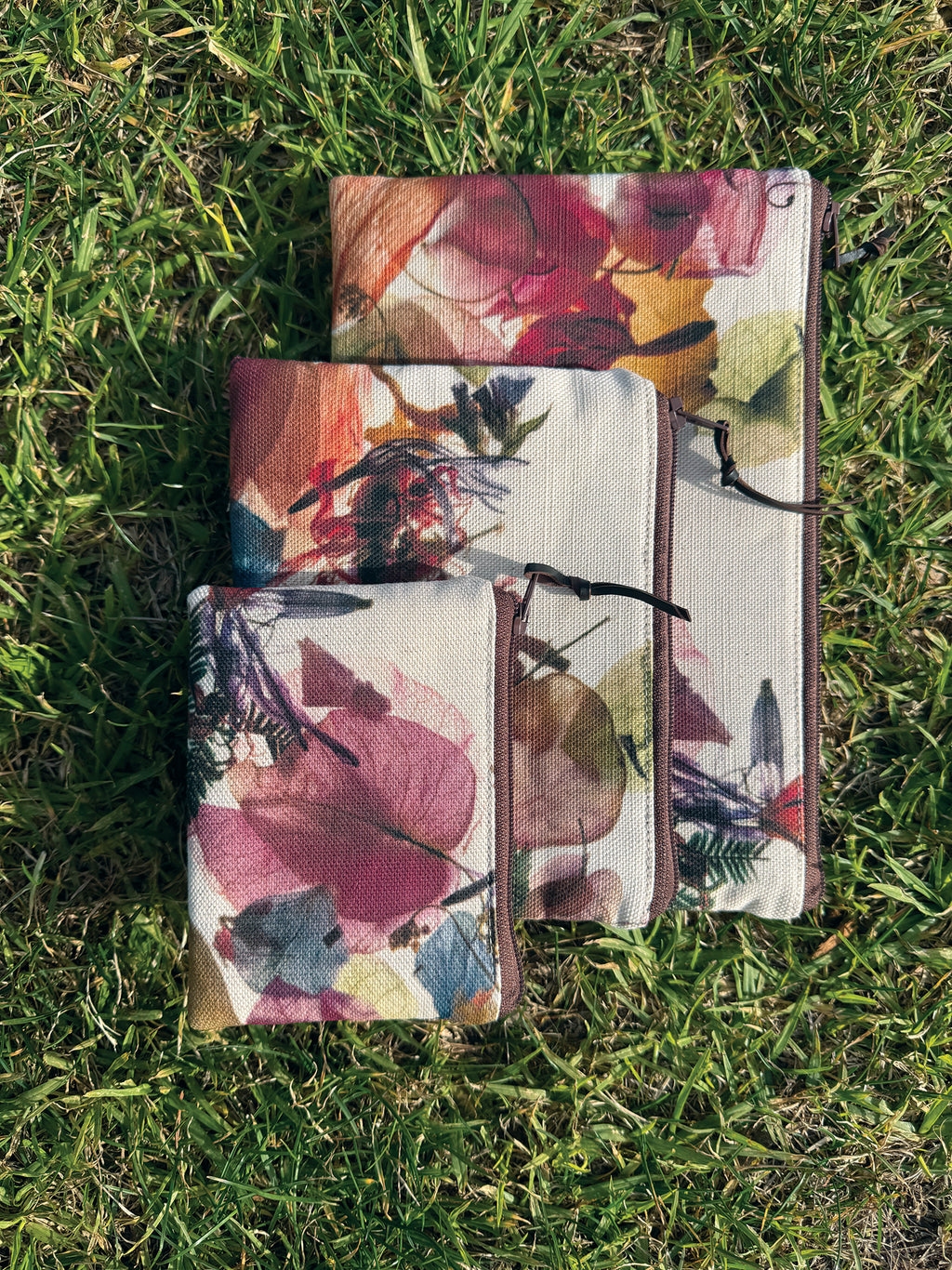 The Freycinet Pouch - Floral Wreath Fabric