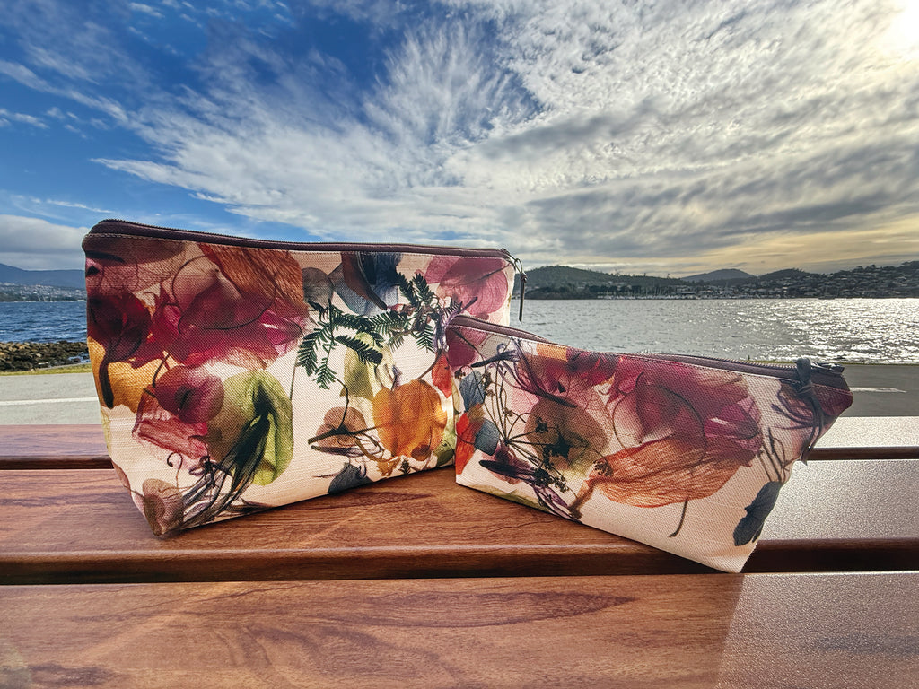 The Waratah Pouch - Floral Wreath Fabric