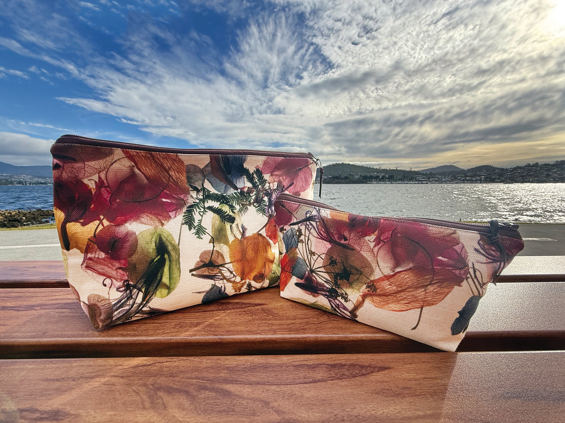 The Waratah Pouch - Floral Wreath Fabric