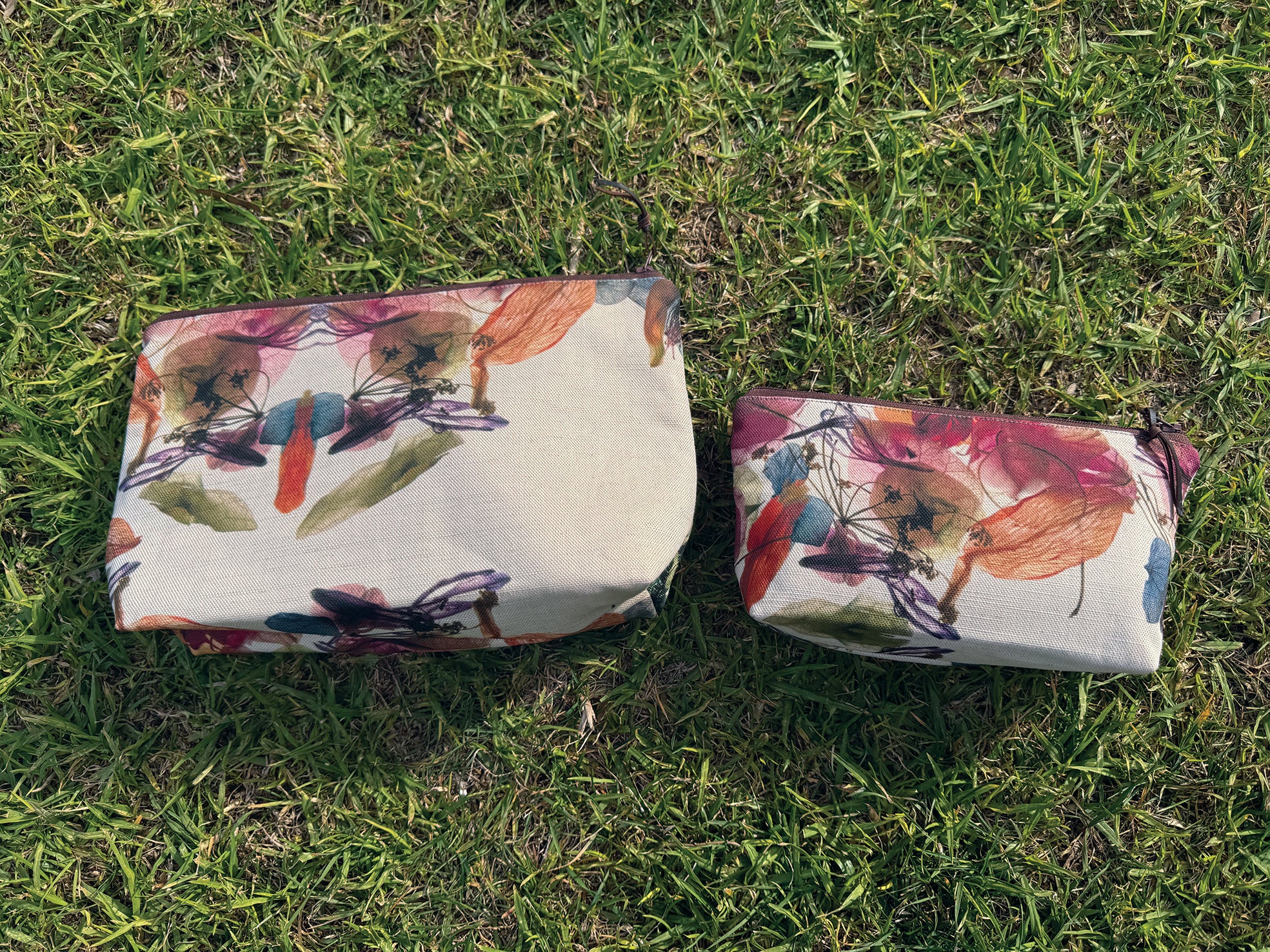 The Bicheno Pouch - Floral Wreath Design.