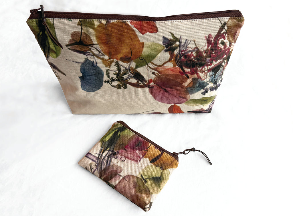 The Waratah Pouch - Floral Wreath Fabric