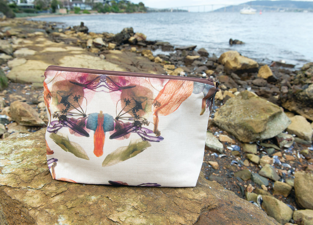 The Waratah Pouch - Floral Wreath Fabric