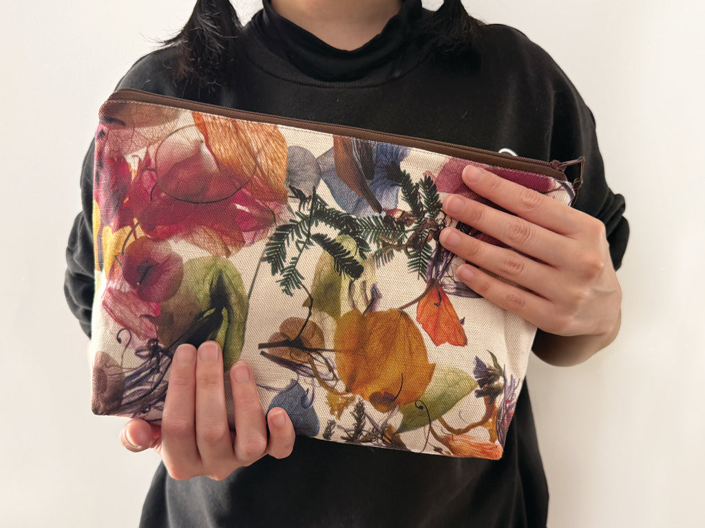 The Waratah Pouch - Floral Wreath Fabric