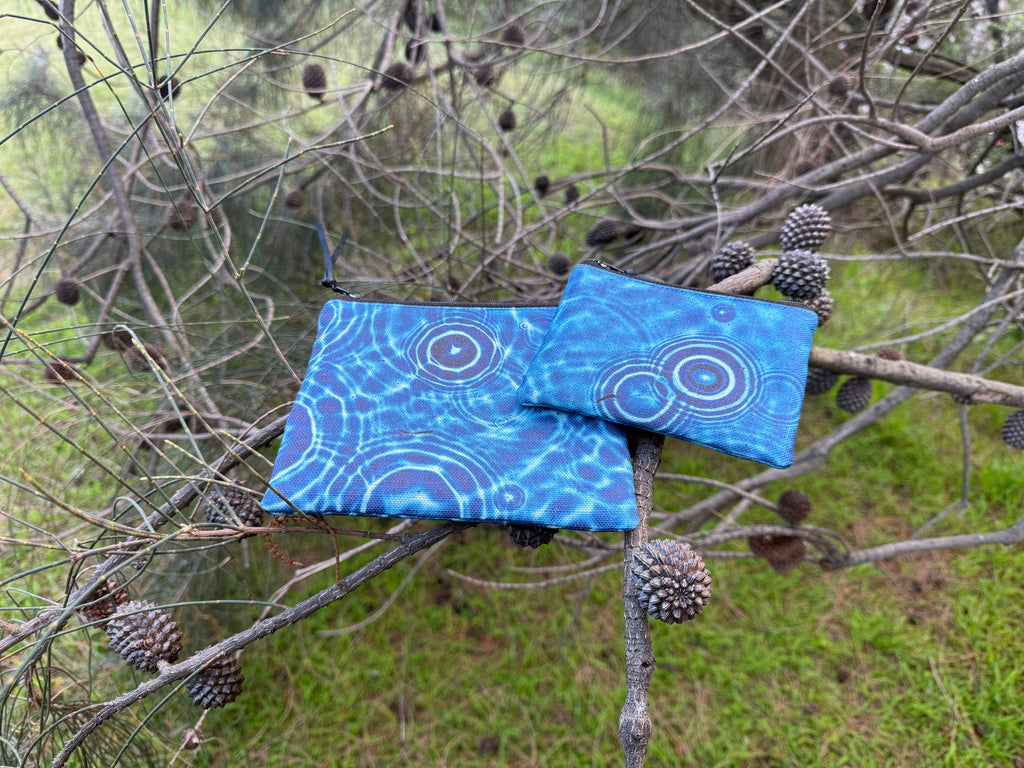 The Stanley Pouch - Cerulean Drops Fabric