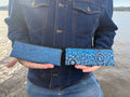 The Bruny Pouch - Cerulean Drops Fabric